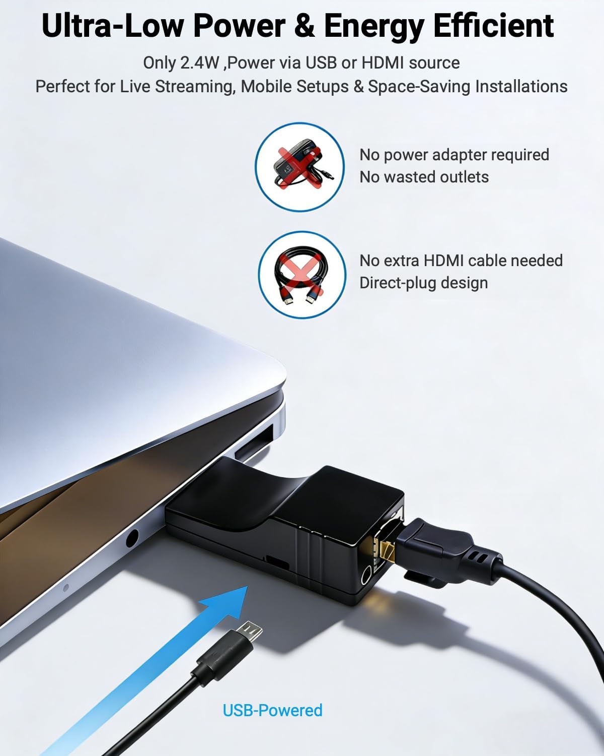 DDMALL H.265 HDMI Video Encoder, Mini 2K Hardware Live Encoder (AVC-2K) | Compact & Low Power Design with SRT HLS RTMP RTMPS RTSP UPD & Cloud Management, Compatible with YouTube, Facebook, Twitch - Image 3