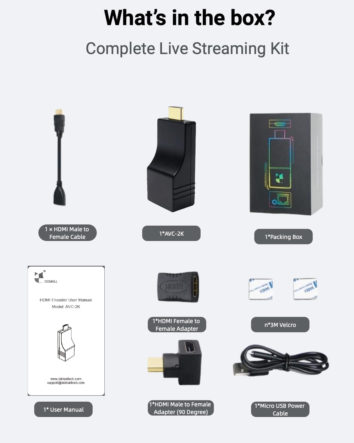 DDMALL H.265 HDMI Video Encoder, Mini 2K Hardware Live Encoder (AVC-2K) | Compact & Low Power Design with SRT HLS RTMP RTMPS RTSP UPD & Cloud Management, Compatible with YouTube, Facebook, Twitch - Image 9