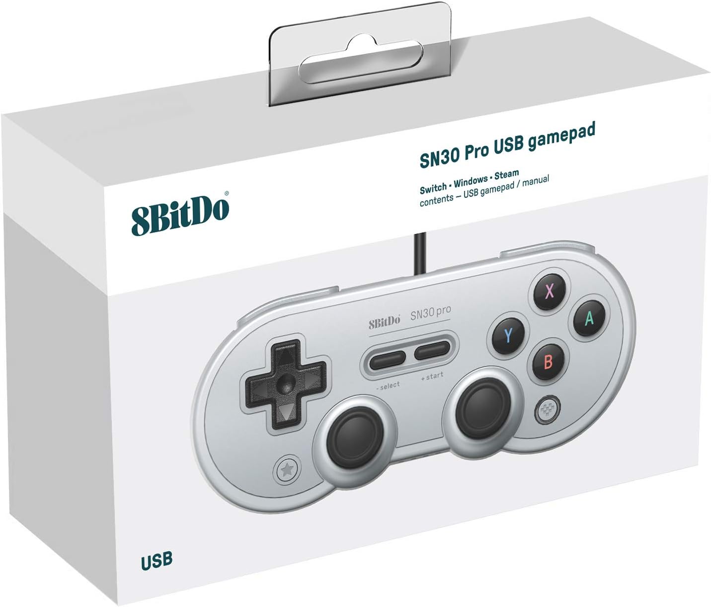 8Bitdo Sn30 Pro USB Wired Gamepad for Switch, Windows & Raspberry Pi(Gray Edition) - Image 2