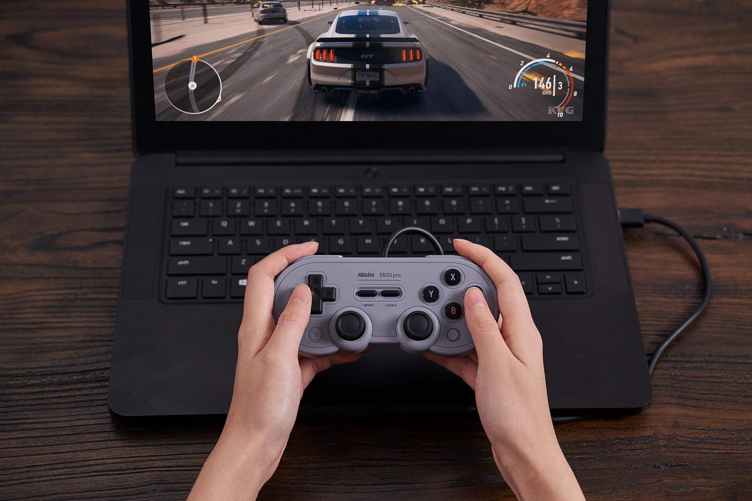 8Bitdo Sn30 Pro USB Wired Gamepad for Switch, Windows & Raspberry Pi(Gray Edition) - Image 9